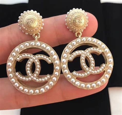 chanel seed pearl earrings|chanel earrings outlet.